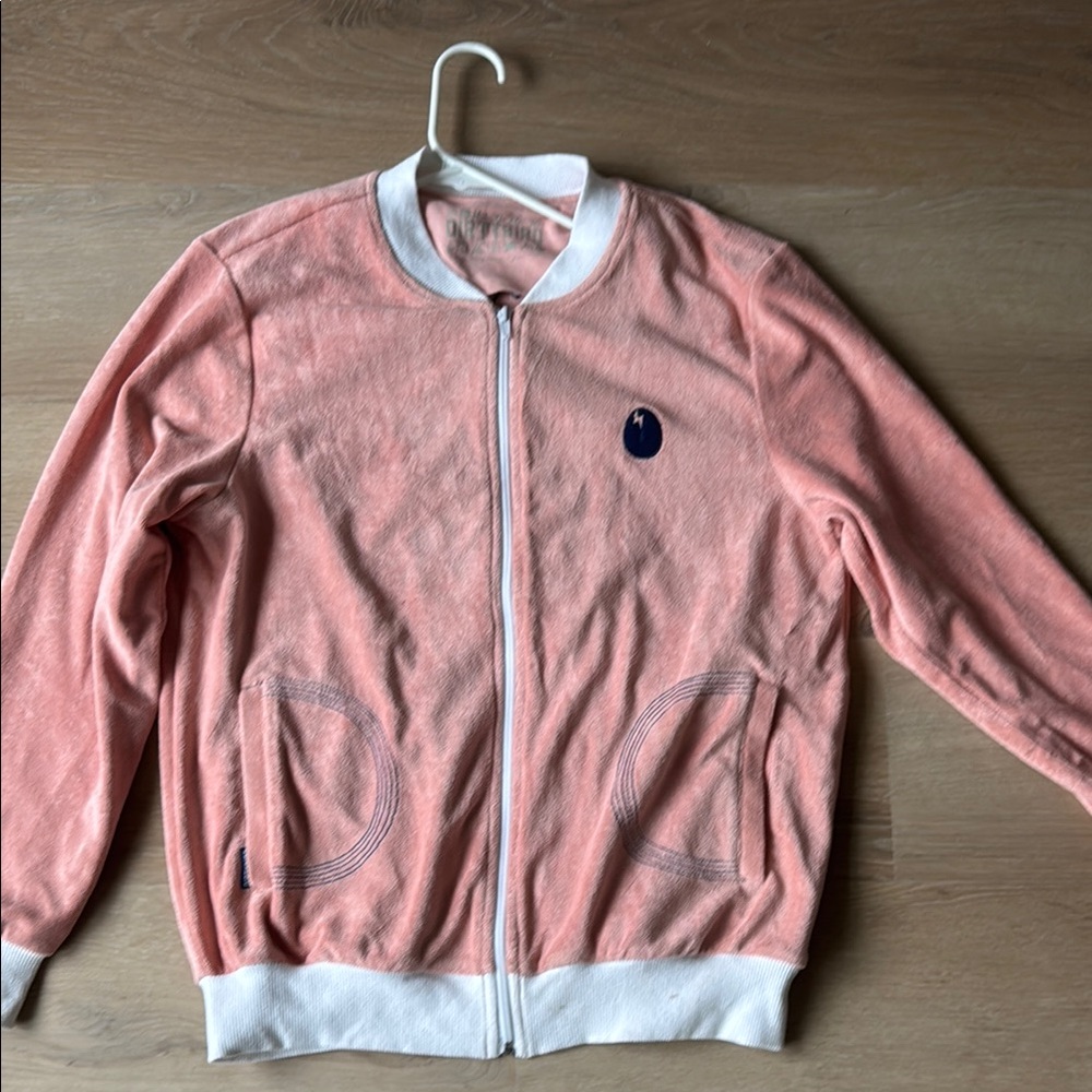 Women's DIRTYBIRD Pink Velour Bomber Jacket